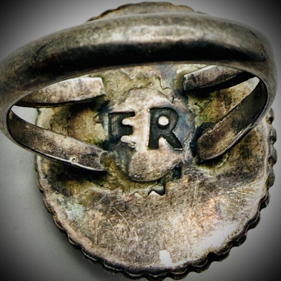 Vintage Sterling Ring — Signed “ER” — Size 6.5, 7g - Picture 5 of 5